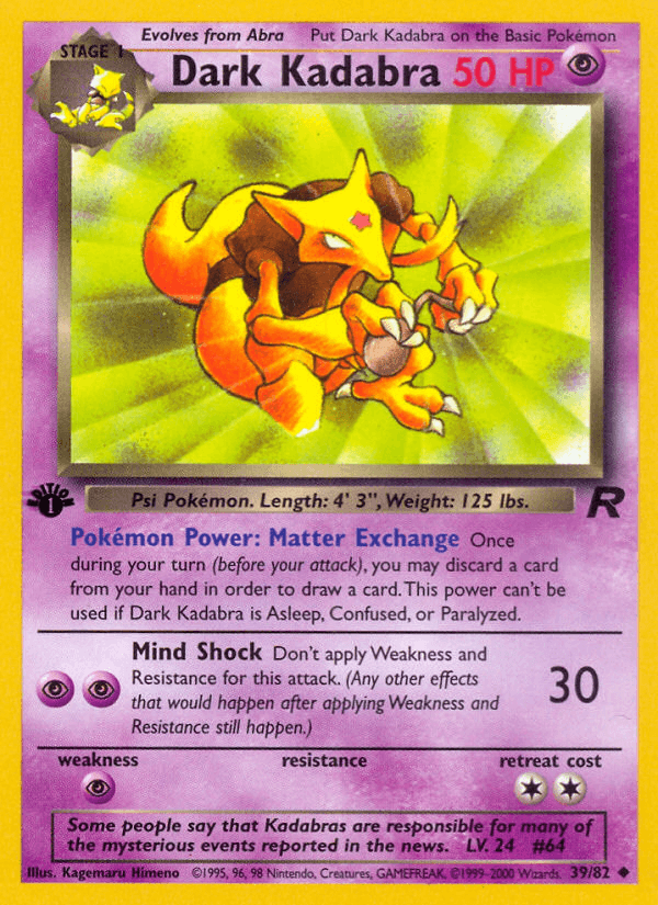 Dark Kadabra Team Rocket