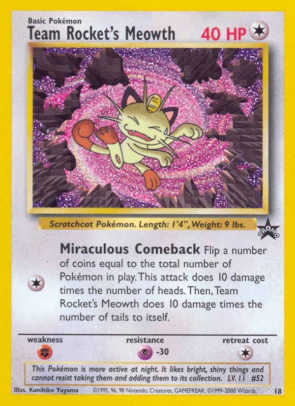 Team Rocket's Meowth Wizards Black Star Promos
