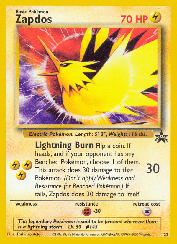 Zapdos Wizards Black Star Promos