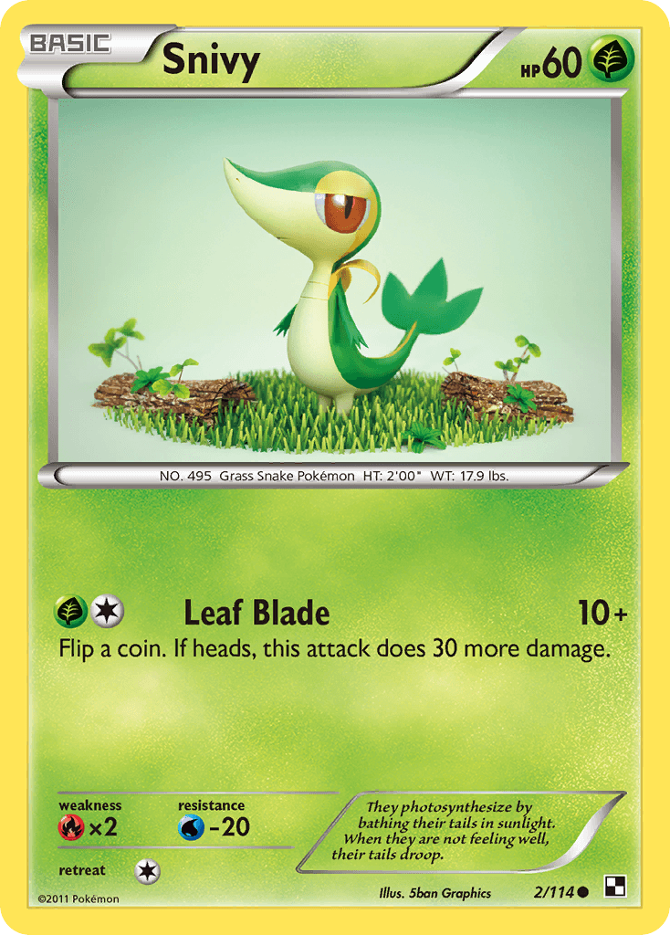 Snivy Black & White