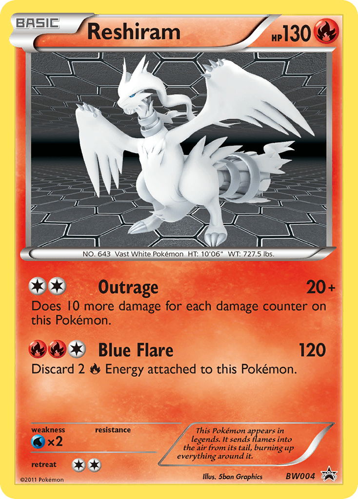 Reshiram BW Black Star Promos