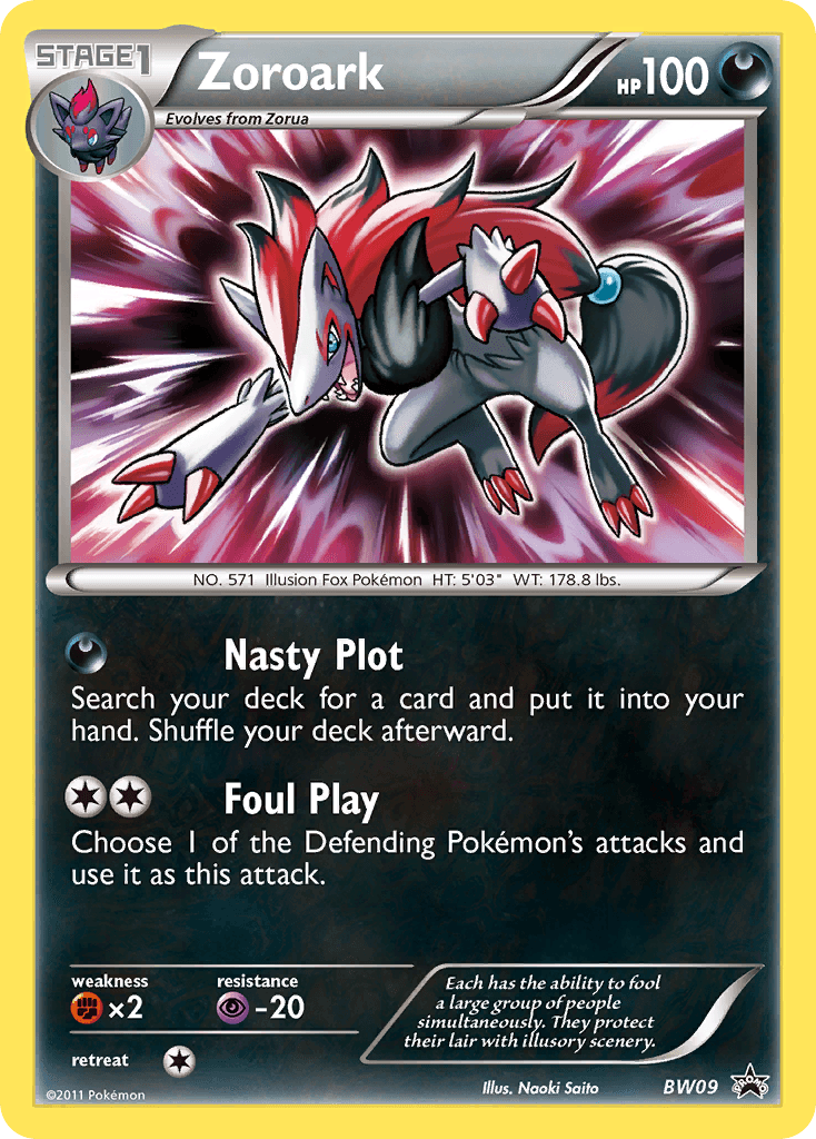Zoroark BW Black Star Promos