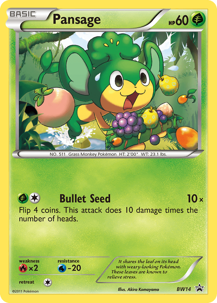 Pansage BW Black Star Promos
