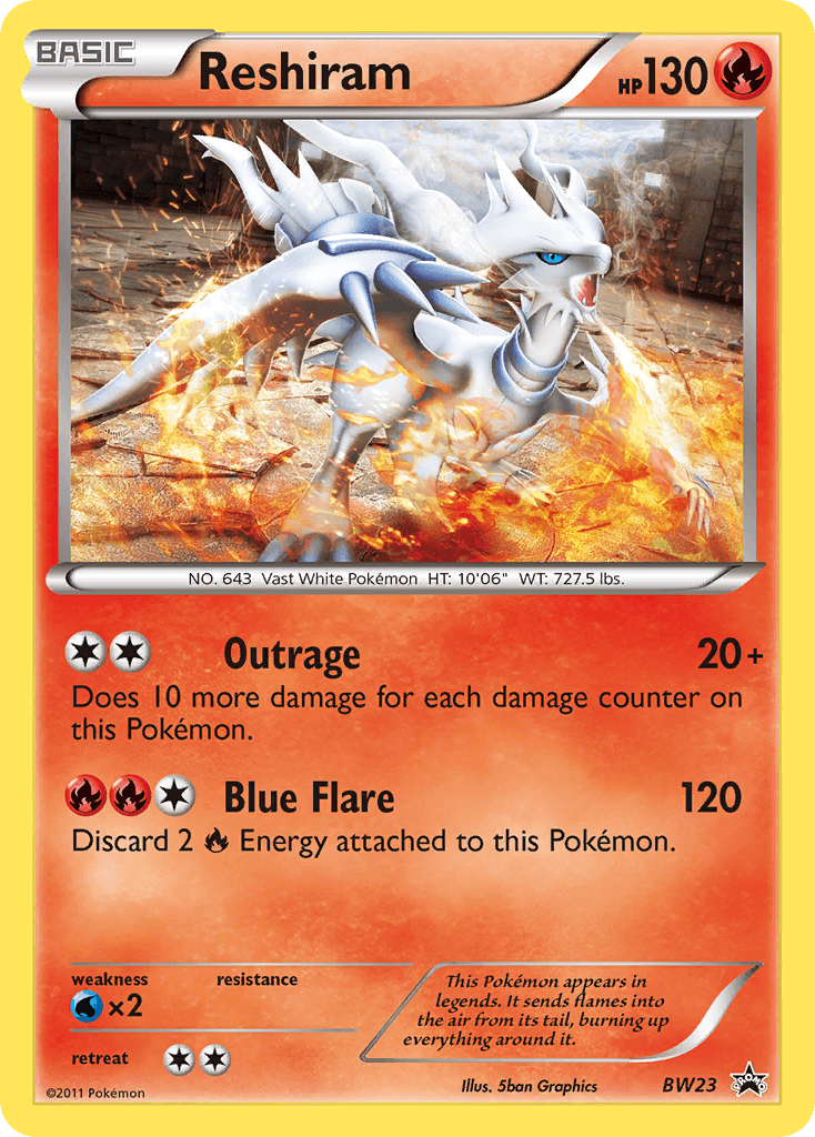 Reshiram BW Black Star Promos