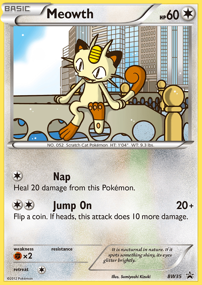 Meowth BW Black Star Promos