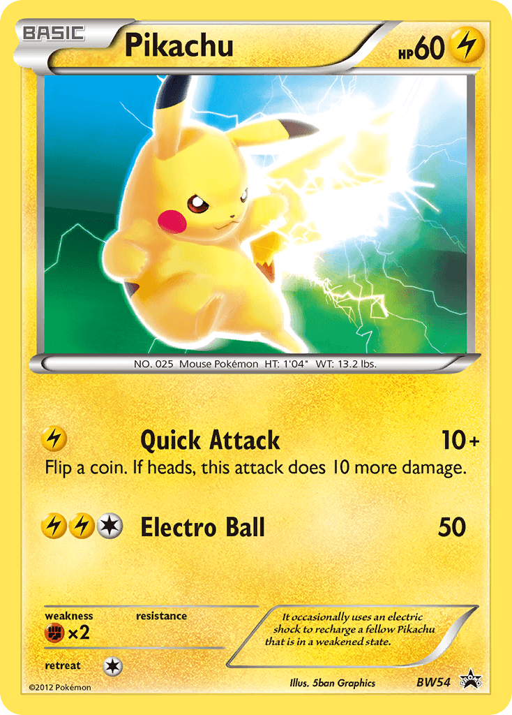 Pikachu BW Black Star Promos
