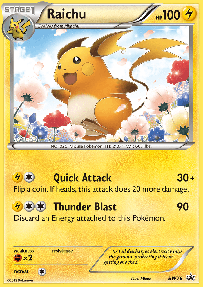 Raichu BW Black Star Promos
