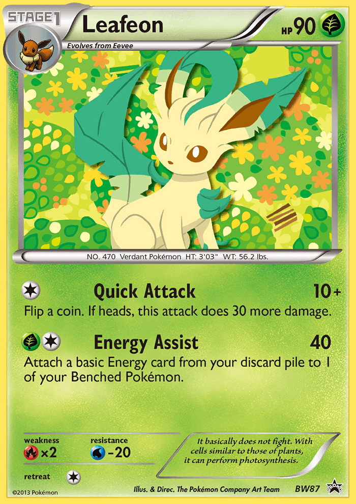 Leafeon BW Black Star Promos