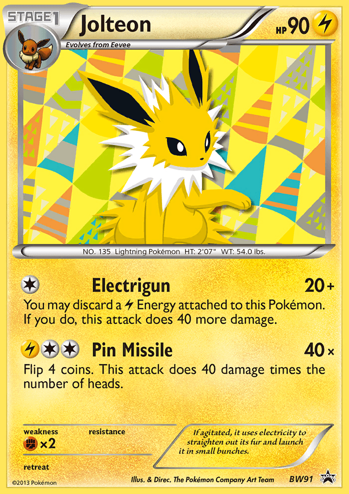 Jolteon BW Black Star Promos