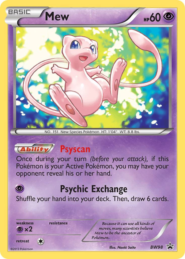 Mew BW Black Star Promos