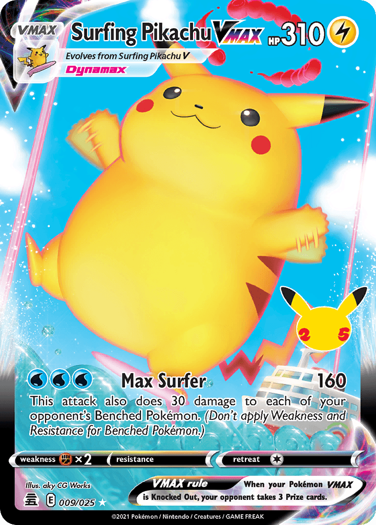 Surfing Pikachu VMAX Celebrations