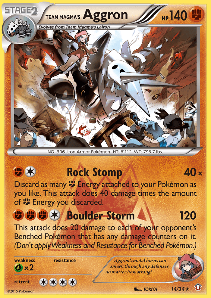 Team Magma's Aggron Double Crisis