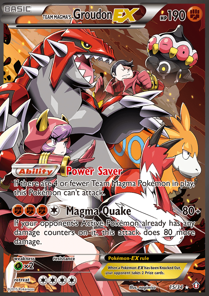 Team Magma's Groudon-EX Double Crisis