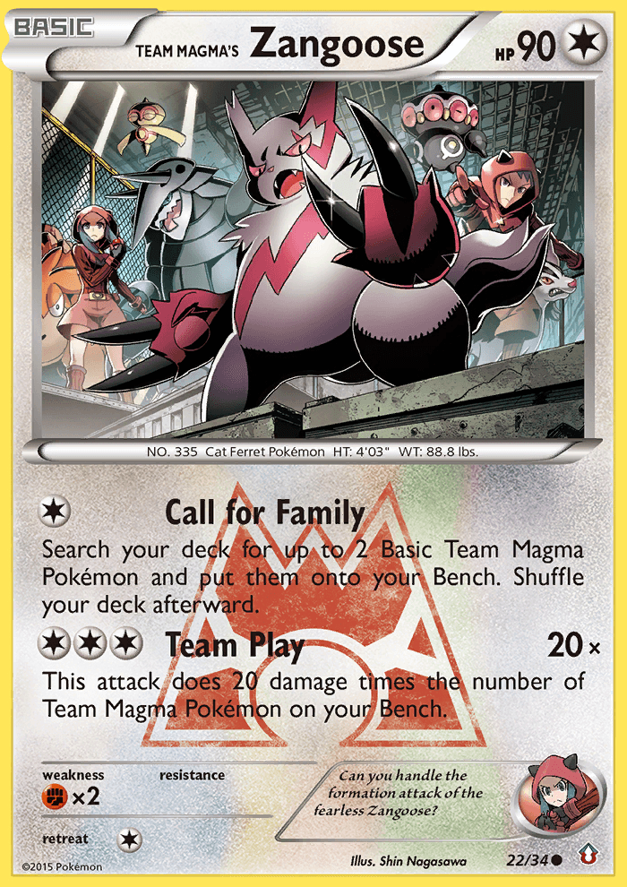 Team Magma's Zangoose Double Crisis