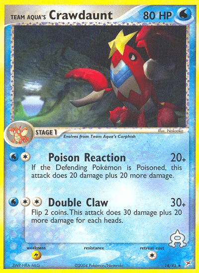Team Aqua's Crawdaunt Team Magma vs Team Aqua