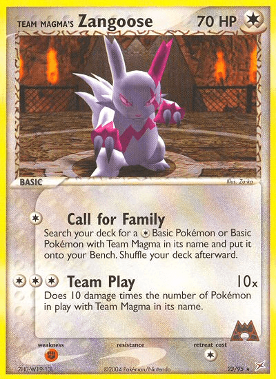 Team Magma's Zangoose Team Magma vs Team Aqua