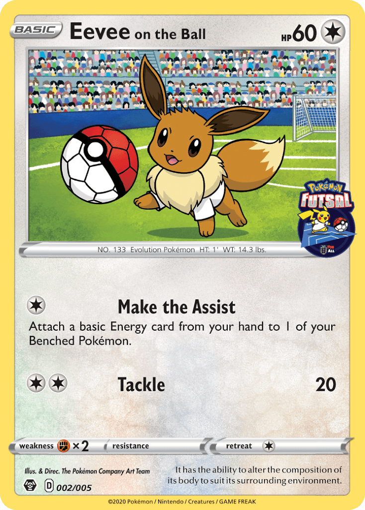 Eevee on the Ball Pokémon Futsal Collection