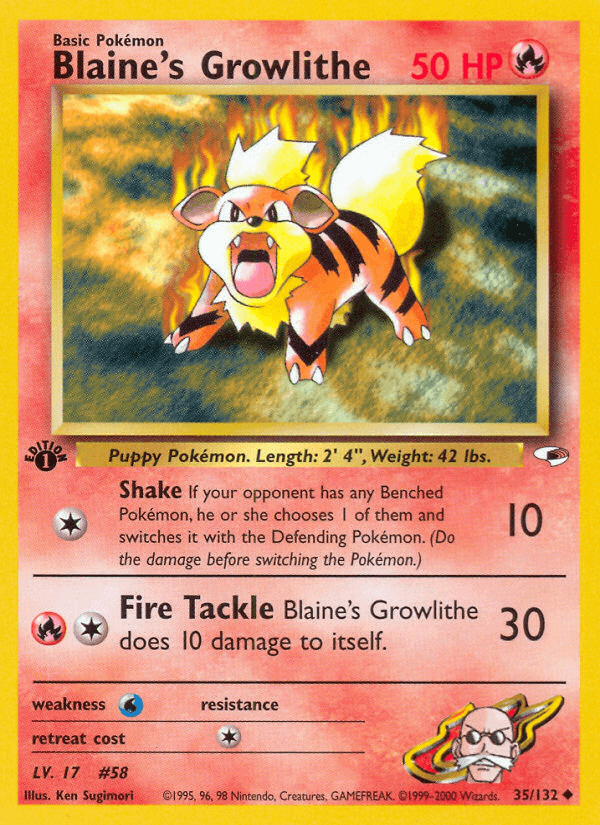 Blaine's Growlithe Gym Heroes