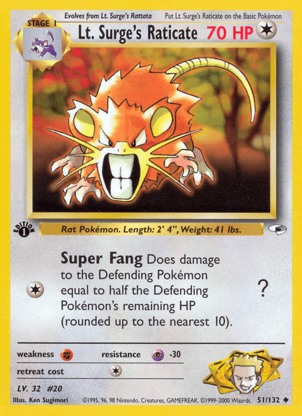 Lt. Surge's Raticate Gym Heroes