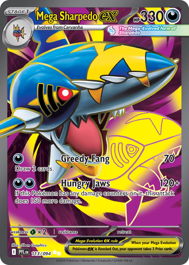 Mega Sharpedo ex Phantasmal Flames