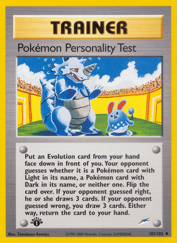Pokémon Personality Test Neo Destiny