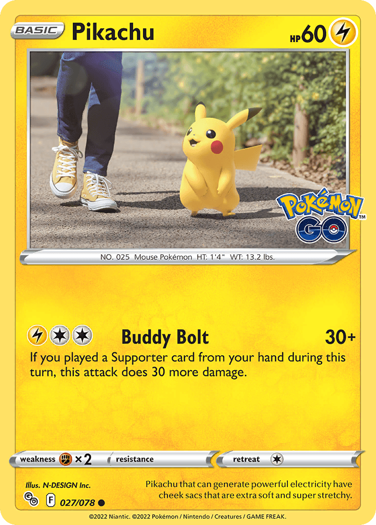 Pikachu Pokémon GO