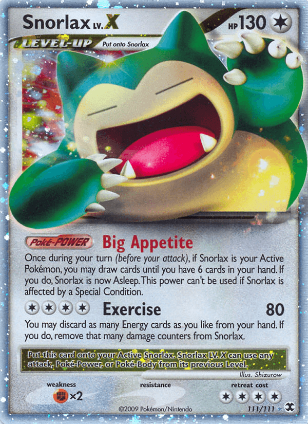 Snorlax LV.X Rising Rivals