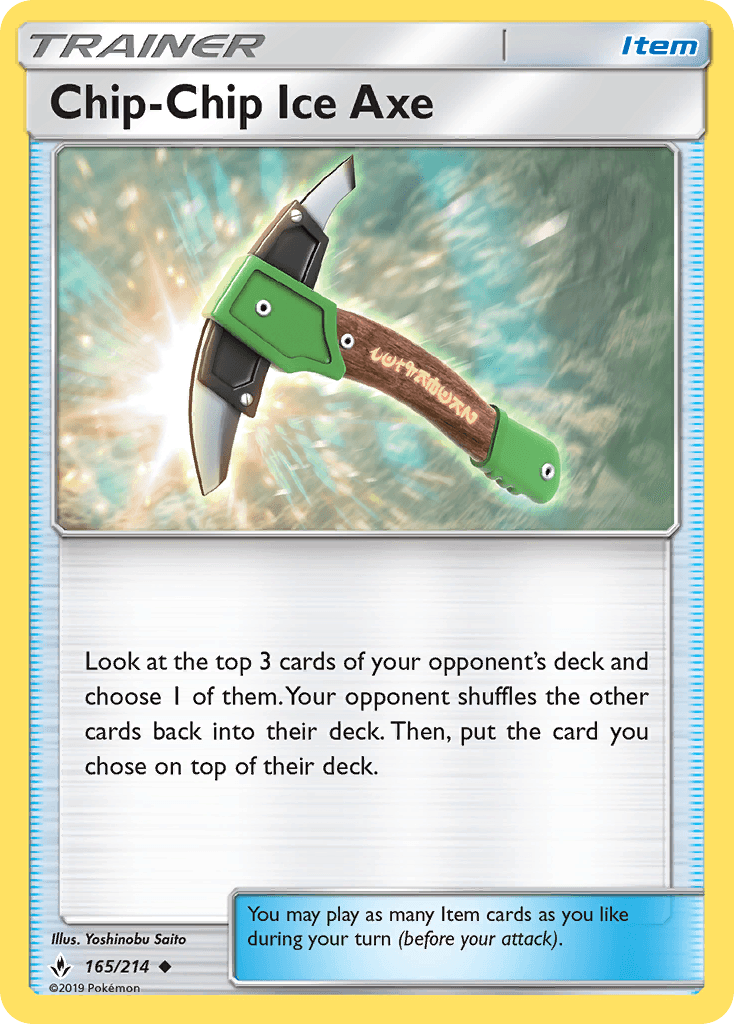 Chip-Chip Ice Axe Unbroken Bonds