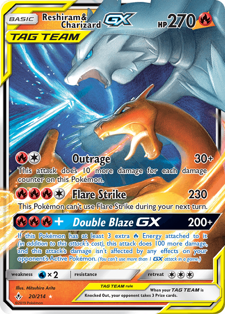 Reshiram & Charizard-GX Unbroken Bonds
