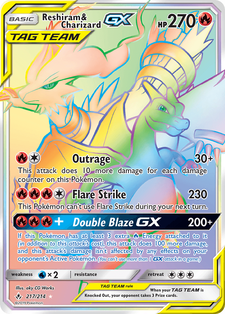 Reshiram & Charizard-GX Unbroken Bonds