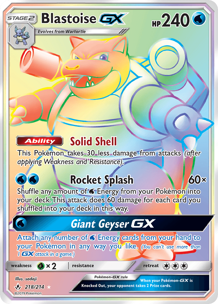Blastoise-GX Unbroken Bonds