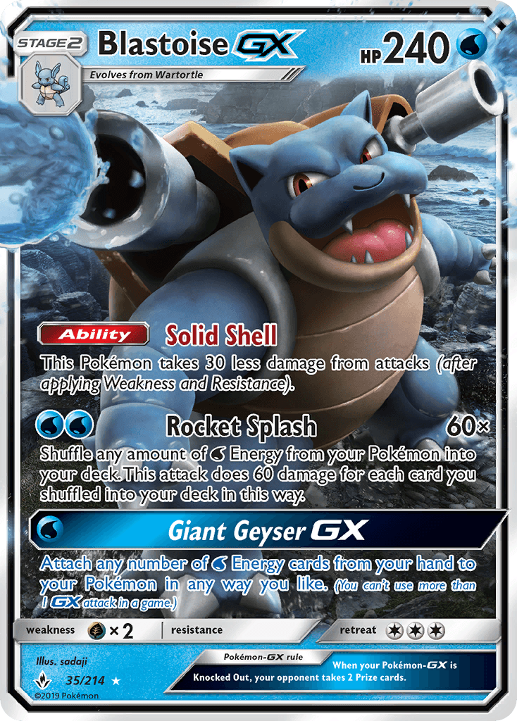 Blastoise-GX Unbroken Bonds