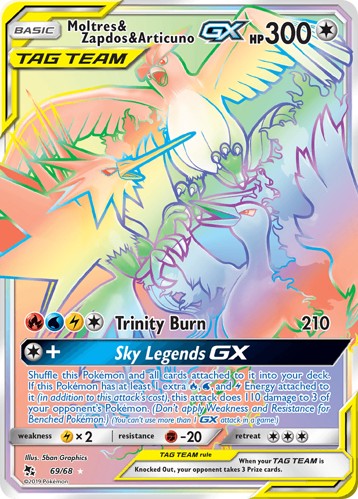 Moltres & Zapdos & Articuno-GX Hidden Fates