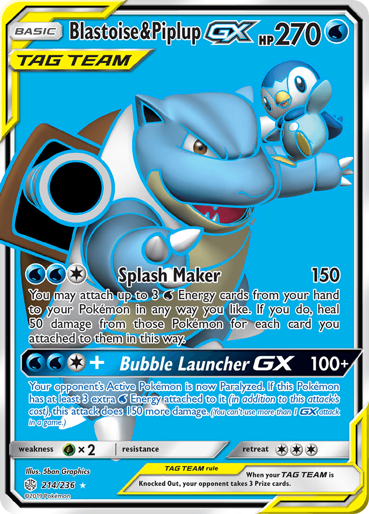 Blastoise & Piplup-GX Cosmic Eclipse