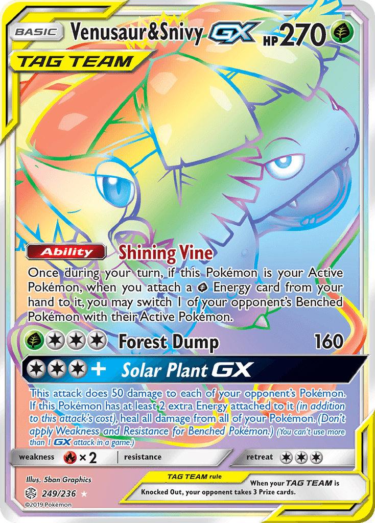 Venusaur & Snivy-GX Cosmic Eclipse