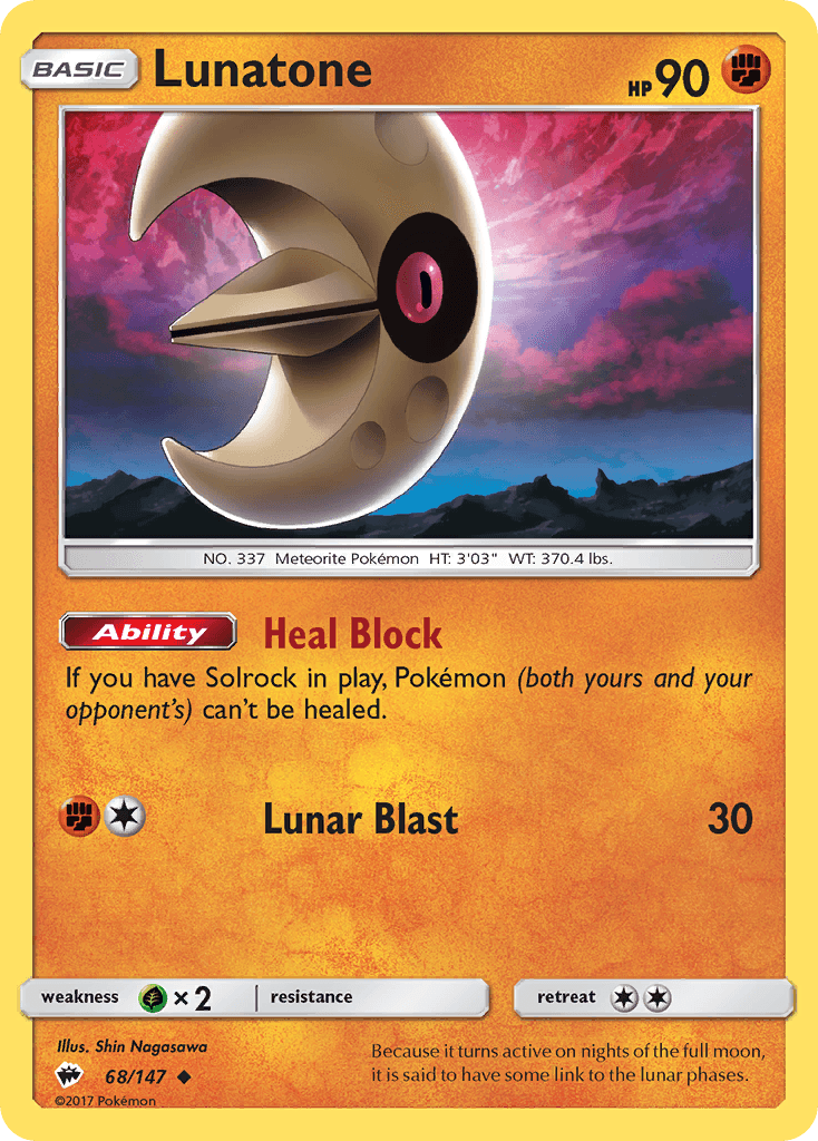 Lunatone Burning Shadows
