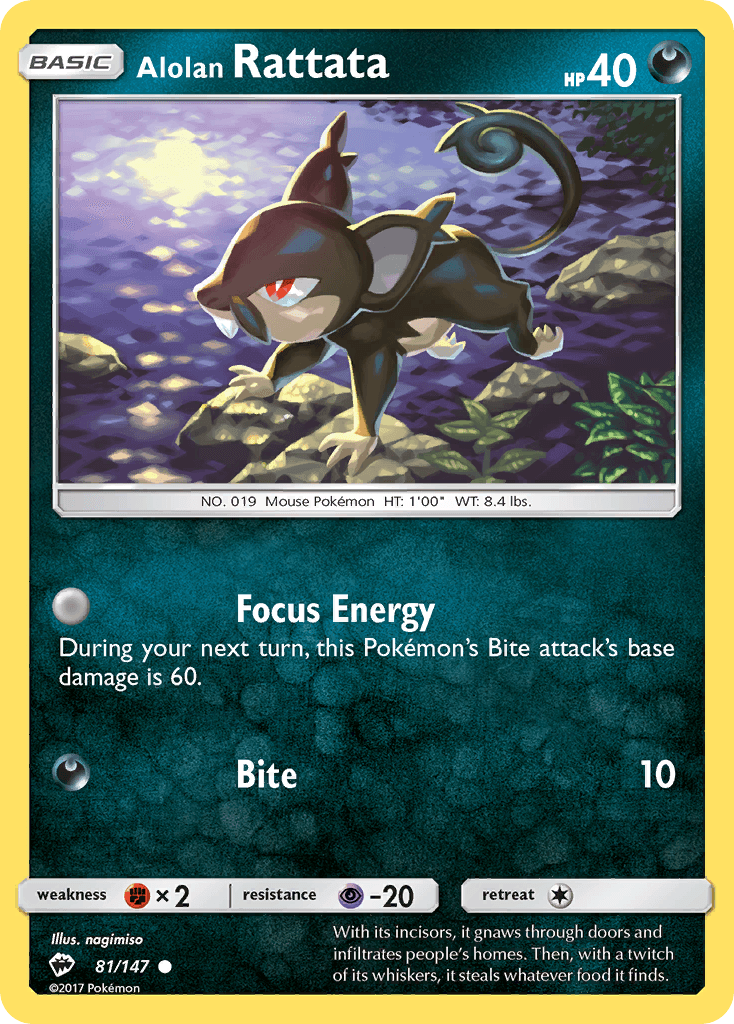 Alolan Rattata Burning Shadows