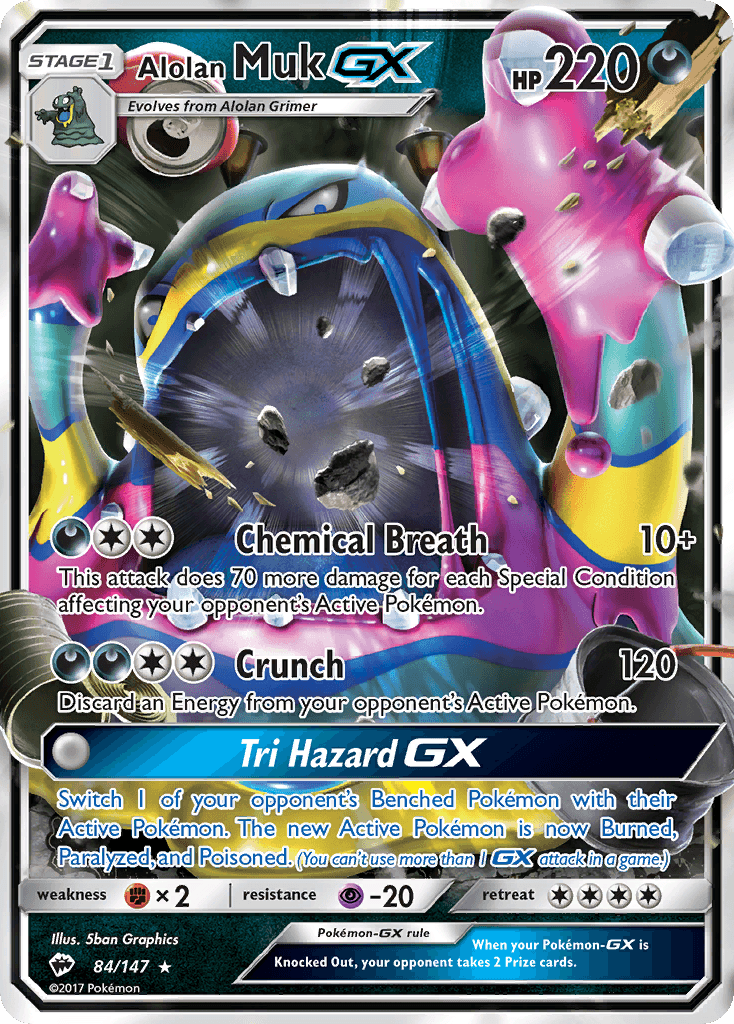 Alolan Muk-GX Burning Shadows