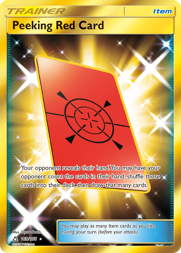 Peeking Red Card Ultra Prism