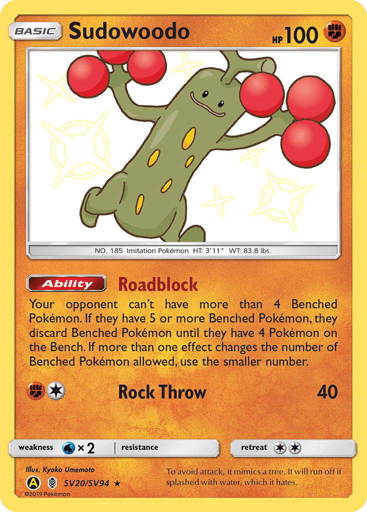 Sudowoodo Hidden Fates Shiny Vault