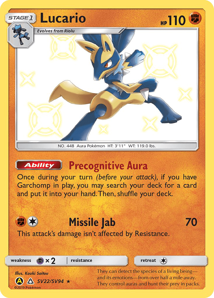 Lucario Hidden Fates Shiny Vault