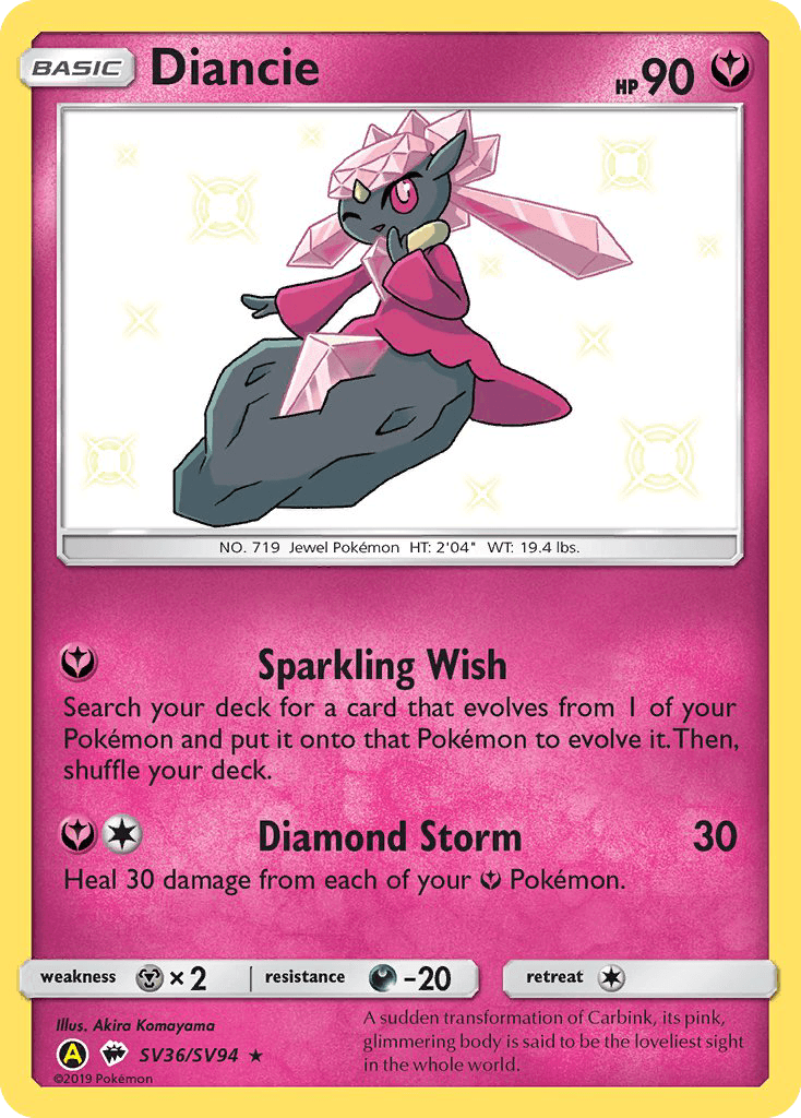 Diancie Hidden Fates Shiny Vault