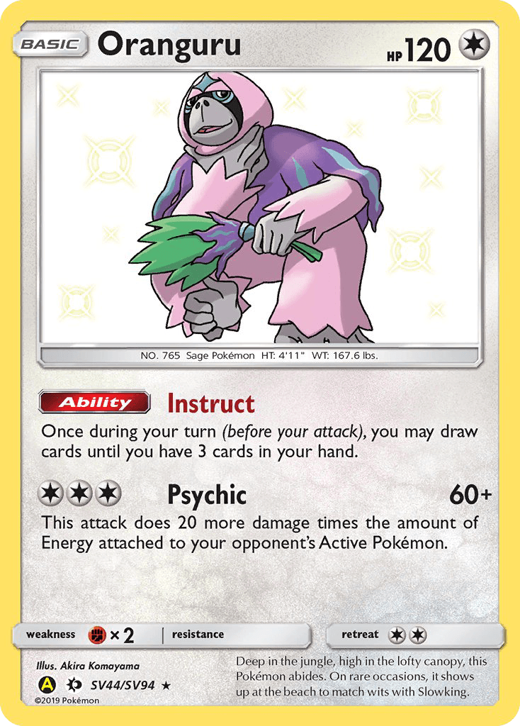 Oranguru Hidden Fates Shiny Vault