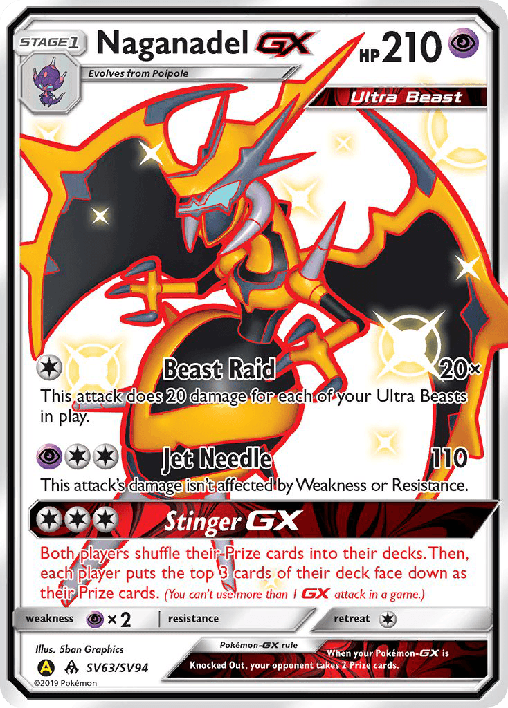 Naganadel-GX Hidden Fates Shiny Vault