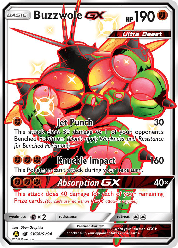 Buzzwole-GX Hidden Fates Shiny Vault