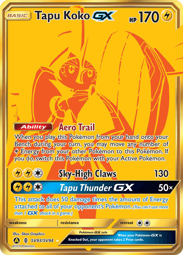 Tapu Koko-GX Hidden Fates Shiny Vault