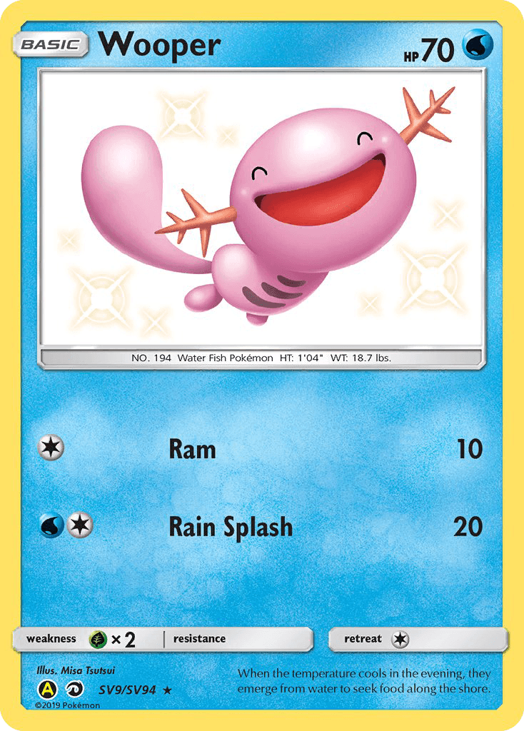 Wooper Hidden Fates Shiny Vault