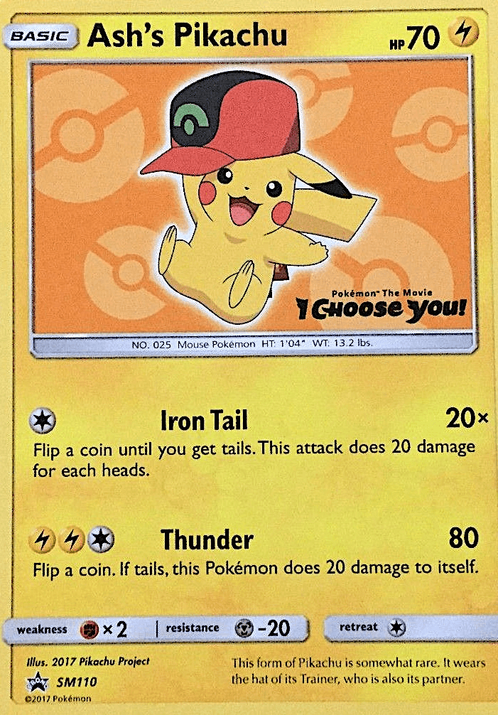 Ash's Pikachu SM Black Star Promos