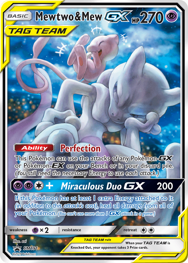 Mewtwo & Mew-GX SM Black Star Promos