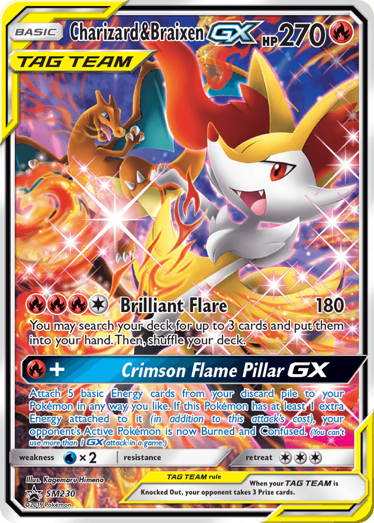 Charizard & Braixen-GX SM Black Star Promos